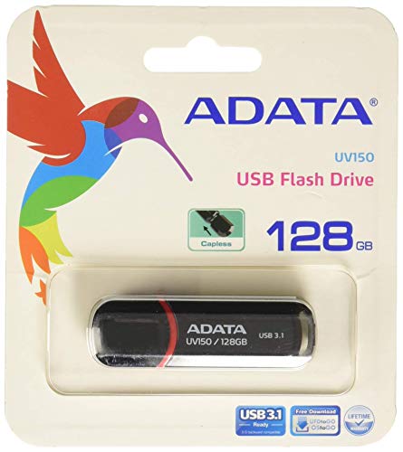 ADATA UV150 USB-Stick 128 GB USB Typ-A 3.1 (3.1 Gen 1) DashDrive schwarz, USB-Sticks, AUV150-128G-RBK von ADATA