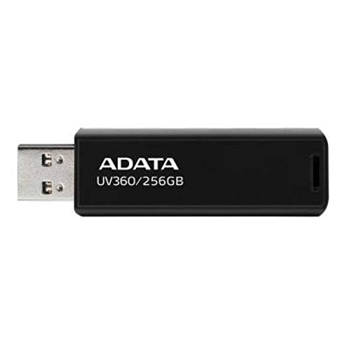 ADATA 256 GB Flash-Laufwerk USB3.2 UV360 schwarz mit verschiebbarem USB-Anschluss von ADATA