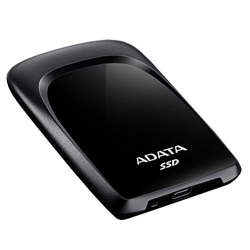 ADATA SC680 - 480 GB, externe Solid-State-Drive mit USB 3.2 Gen.2 Typ-C, 2.5 Zoll, schwarz, 480GB, ASC680-480GU32G2-CBK von ADATA