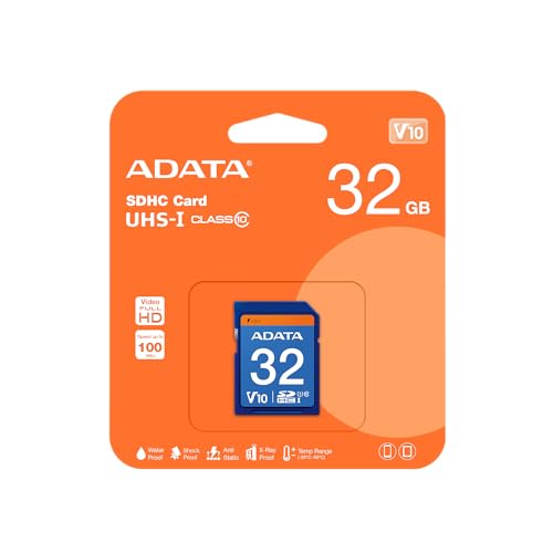ADATA ASDH32GUICL10-R Class 1/10 SDHC Premier 32GB Flash-Speicherkarte (UHS-I) von ADATA