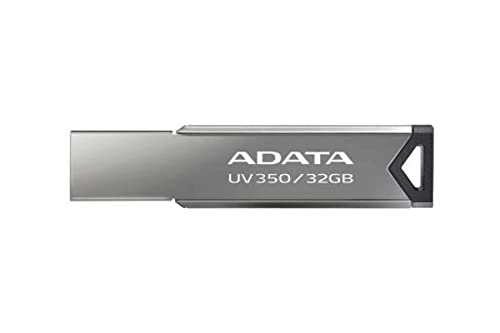 ADATA AUV350-32G-RBK UV350 USB-Speicherstick (32 GB, USB 3.2, Klasse 1) silberfarben, One Size von ADATA