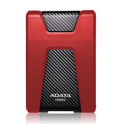 ADATA HD650 - 1 TB, externe Festplatte mit USB 3.2 Gen.1, rot ADATA HD650 - 1 TB, externe Festplatte mit USB 3.2 Gen.1, rot von ADATA