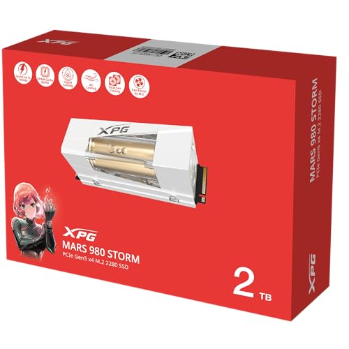 ADATA XPG Mars 980 Storm 2 TB bis zu 14000 MB/s PCIe Gen5 x4 M.2 2280 Solid State Drive ADATA XPG Mars 980 Storm 2 TB bis zu 14000 MB/s PCIe Gen5 x4 M.2 2280 Solid State Drive von ADATA
