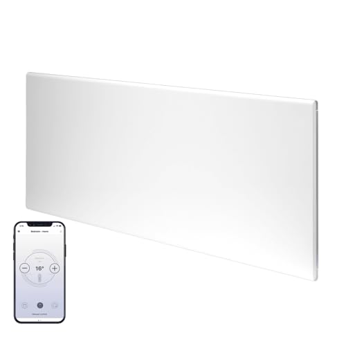 Adax Neo H - Intelligente Wifi Wandkonvektor - 600W, Weiß | Elektroheizung Wandmontage | Elektroheizkörper - 330mm | Smartphone-Steuerung | LCD-Anzeige | Heizung Elektrisch | KWT | IP24C, Class II von ADAX