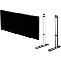 Pack Adax Elektrischer Heizkörper Schwarz - 800 w - 704x370x90mm - Neo Basic NP08 kdt - Füße für Heizkörper p Schwa von ADAX