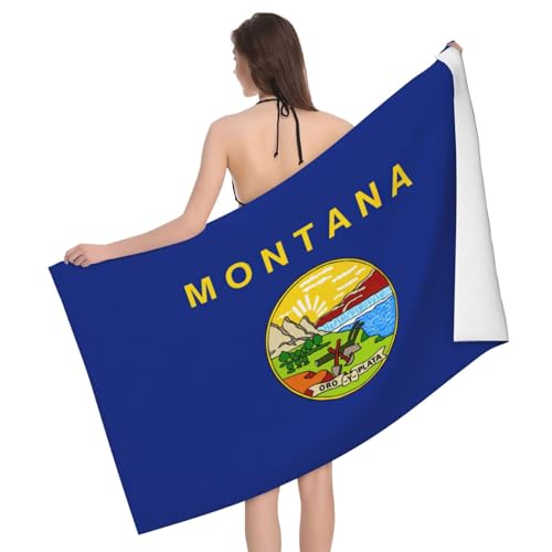 ADAhgu Montana State Flag Print Oversized Towel Versatile Towel 132,1 x 81,3 cm Soft Highly Absorbent Quick Dry Beach von ADAhgu