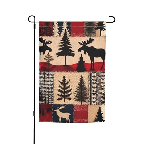 Bär Hirsch Fisch Druck 30,5 x 45,7 cm Veranda Ganzjahres Outdoor Flaggen Hofdekoration Terrasse Flagge Innenhof Dekor von ADAhgu