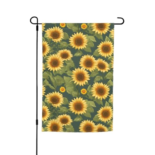Blühender Sonnenfluss-Druck, 30,5 x 45,7 cm, Veranda, Ganzjahresflaggen, Hofdekoration, Terrassen-Flagge, Innenhof-Dekoration von ADAhgu
