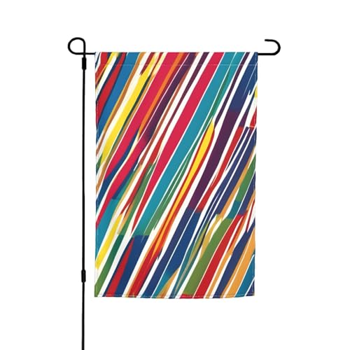 Farbiger Streifendruck, 30,5 x 45,7 cm, Veranda, Ganzjahresflaggen, Hofdekoration, Terrassen-Flagge, Innenhof-Dekoration Farbiger Streifendruck, 30,5 x 45,7 cm, Veranda, Ganzjahresflaggen, Hofdekoration, Terrassen-Flagge, Innenhof-Dekoration von ADAhgu