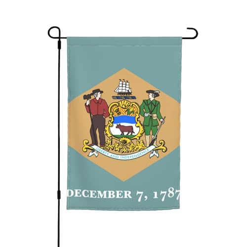 Flagge von Delaware Druck, 30,5 x 45,7 cm, Veranda, Ganzjahresflaggen, Hofdekoration, Terrassen-Flagge, Innenhof-Dekoration von ADAhgu