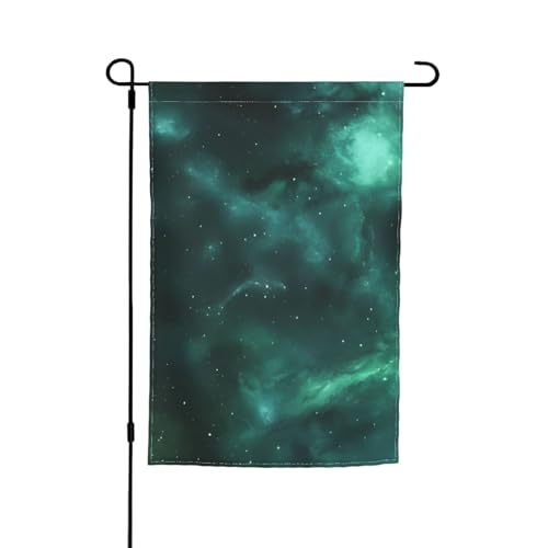 Galaxy Green Print 30,5 x 45,7 cm Veranda-Flaggen für alle Jahreszeiten, Außenflaggen, Hofdekoration, Terrassen-Flagge, Innenhof-Dekoration Galaxy Green Print 30,5 x 45,7 cm Veranda-Flaggen für alle Jahreszeiten, Außenflaggen, Hofdekoration, Terrassen-Flagge, Innenhof-Dekoration von ADAhgu