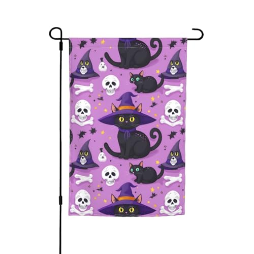 Halloween-Katzenmuster-Druck, 30,5 x 45,7 cm, Veranda, ganzjährig, Outdoor-Flaggen, Hof-Dekoration, Terrassen-Flagge, Innenhof-Dekoration Halloween-Katzenmuster-Druck, 30,5 x 45,7 cm, Veranda, ganzjährig, Outdoor-Flaggen, Hof-Dekoration, Terrassen-Flagge, Innenhof-Dekoration von ADAhgu