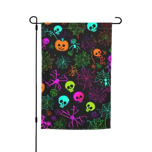 Halloween-Totenkopf-Druck, 30,5 x 45,7 cm, Veranda, Ganzjahresflaggen, Hofdekoration, Terrassen-Flagge, Innenhof-Dekoration Halloween-Totenkopf-Druck, 30,5 x 45,7 cm, Veranda, Ganzjahresflaggen, Hofdekoration, Terrassen-Flagge, Innenhof-Dekoration von ADAhgu