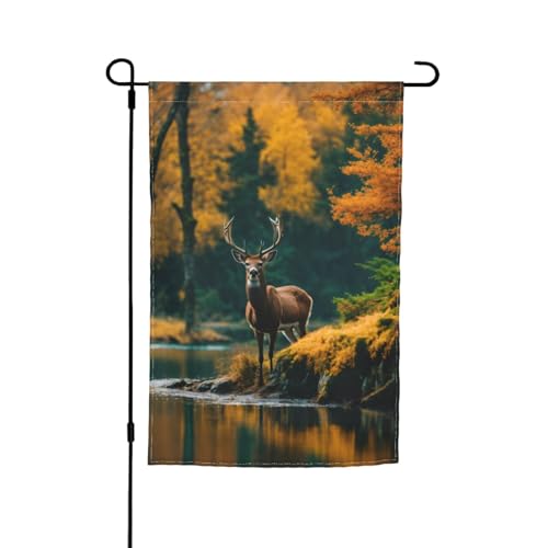Hirschbär Elch Druck 30,5 x 45,7 cm Veranda Ganzjahres Outdoor Flaggen Hofdekoration Terrasse Flagge Innenhof Dekor von ADAhgu