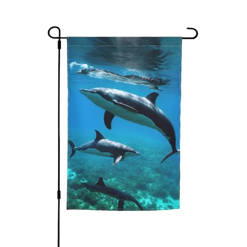 Lustige Tier-Delfin-Druck, 30,5 x 45,7 cm, Veranda, Ganzjahresflaggen, Hofdekoration, Terrassen-Flagge, Innenhof-Dekoration Lustige Tier-Delfin-Druck, 30,5 x 45,7 cm, Veranda, Ganzjahresflaggen, Hofdekoration, Terrassen-Flagge, Innenhof-Dekoration von ADAhgu
