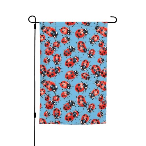 Marienkäfer auf einem Hintergrund, 30,5 x 45,7 cm, Veranda, Ganzjahresflaggen, Hofdekoration, Terrassenflagge, Innenhofdekoration Marienkäfer auf einem Hintergrund, 30,5 x 45,7 cm, Veranda, Ganzjahresflaggen, Hofdekoration, Terrassenflagge, Innenhofdekoration von ADAhgu