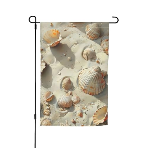 Muscheln Sanddruck 30,5 x 45,7 cm Veranda-Flaggen für alle Jahreszeiten, Außenflaggen, Hofdekoration, Terrassen-Flagge, Innenhof-Dekoration Muscheln Sanddruck 30,5 x 45,7 cm Veranda-Flaggen für alle Jahreszeiten, Außenflaggen, Hofdekoration, Terrassen-Flagge, Innenhof-Dekoration von ADAhgu