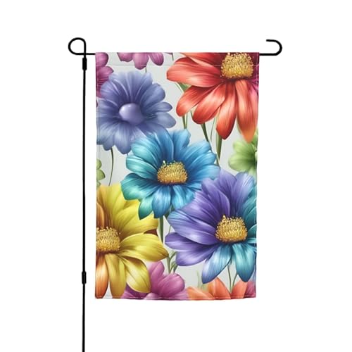 Regenbogen-Blumen-Druck, 30,5 x 45,7 cm, Veranda, Ganzjahresflaggen, Hofdekoration, Terrassen-Flagge, Innenhof-Dekoration Regenbogen-Blumen-Druck, 30,5 x 45,7 cm, Veranda, Ganzjahresflaggen, Hofdekoration, Terrassen-Flagge, Innenhof-Dekoration von ADAhgu