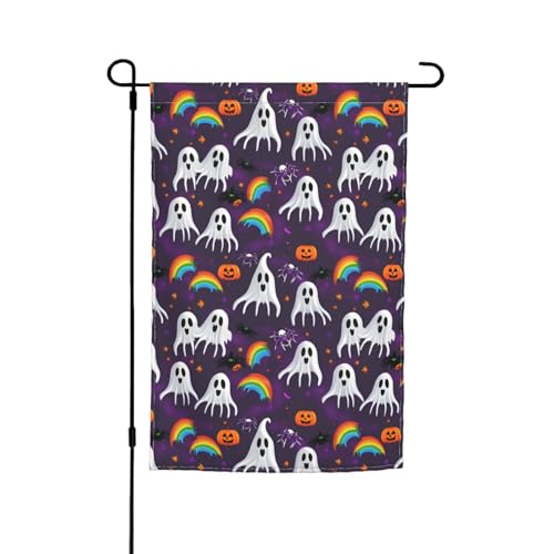 Regenbogen-Halloween-Hut, Spinnen-Druck, 30,5 x 45,7 cm, Veranda, Ganzjahresflaggen, Hofdekoration, Terrassen-Flagge, Innenhof-Dekoration Regenbogen-Halloween-Hut, Spinnen-Druck, 30,5 x 45,7 cm, Veranda, Ganzjahresflaggen, Hofdekoration, Terrassen-Flagge, Innenhof-Dekoration von ADAhgu