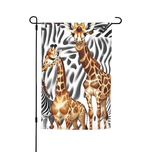 Zebra- und Giraffen-Druck, 30,5 x 45,7 cm, Veranda-Flaggen, Ganzjahresflagge, Hofdekoration, Terrassen-Flagge, Innenhof-Dekoration Zebra- und Giraffen-Druck, 30,5 x 45,7 cm, Veranda-Flaggen, Ganzjahresflagge, Hofdekoration, Terrassen-Flagge, Innenhof-Dekoration von ADAhgu
