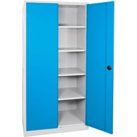 Flügeltürenschrank 92x50x195 cm Werkstattschrank Materialschrank Büroschrank - ADB von ADB