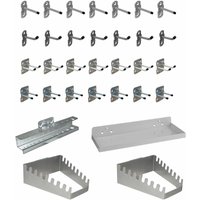 ADB Lochblech Hakensatz Lochwandhaken Sortiment 32tlg 10x10 mm Lochblechhaken von ADB