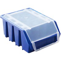 Stapelbox Ergobox Sichtlagerbox Gr. 2 mit Deckel Werkstatt Lagersystem blau - ADB von ADB