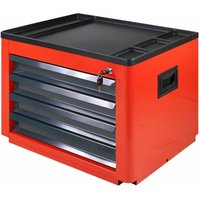 ADB - Werkzeugtruhe 4 Schubladen für Werkstattwagen Basic 450x600x440 mm rot von ADB
