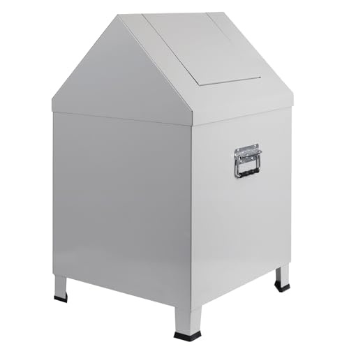 ADB Stahlblech Putzwollkasten Mülleimer mit Pendeldeckel 680x400x400mm für Werkstatt Metall von ADB