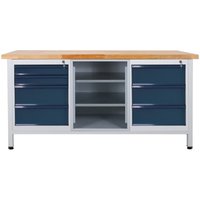 7 Schubladen Werktisch Werkbank l 1700 x b 600 x h 840 mm max. 500 kg - ADB von ADB