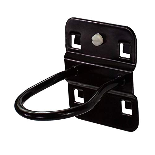 ADB Lochwand Maschinenhalter Haken Halter 40, 60, 80 mm Lochwandhaken Werkzeughalter, Farbe (RAL):Tiefschwarz (RAL 9005), Länge:80 mm von ADB