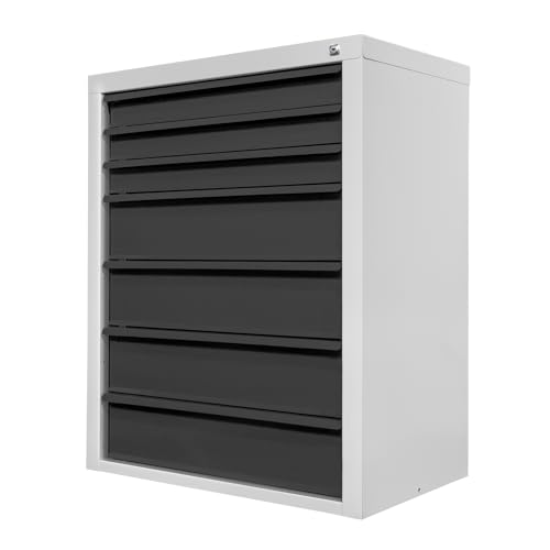 ADB Schubladenschrank MAMMUT, Werkzeugschrank, Metallschrank, stabil & abschließbar, vollausziehbar für Werkstatt, Garage, Büro, Haushalt von ADB
