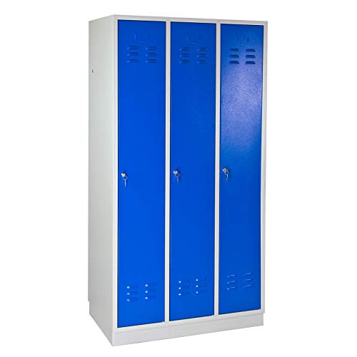ADB Spind Kleiderspind Gardrobenschrank Spinde Schwimmbad Spint Gaderobe Schrank Metall 3-türig Garderobe Umkleide ADB Spind Kleiderspind Gardrobenschrank Spinde Schwimmbad Spint Gaderobe Schrank Metall 3-türig Garderobe Umkleide von ADB