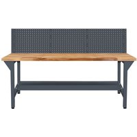 Werkbank Werktisch Profi 2000 mit Lochwand Ablageboden L2000xB750xH850mm - ADB von ADB