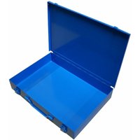 ADB - Sortimentskasten Sortierkasten 33x23x5 cm Blau Metallbox Kleinteilemagazin von ADB