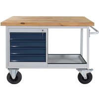 Tischwagen Etagenwagen Eko 4 sl 1 Ablage B1300xT600xH827mm RAL7035/7016 - ADB Tischwagen Etagenwagen Eko 4 sl 1 Ablage B1300xT600xH827mm RAL7035/7016 - ADB von ADB