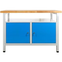 Werkbank 1200x600x840mm Werktisch Arbeitstisch Metall Packtisch 2 Türen - ADB von ADB