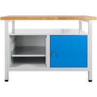 Werkbank 1200x600x840mm Werktisch Packtisch mit 1 Türe und 2 Fachböden - ADB von ADB