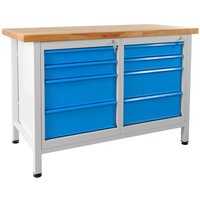 ADB - Werkbank Werktisch Werkstatt Arbeitstisch mit 8 Schubladen 1200x600x840 mm von ADB