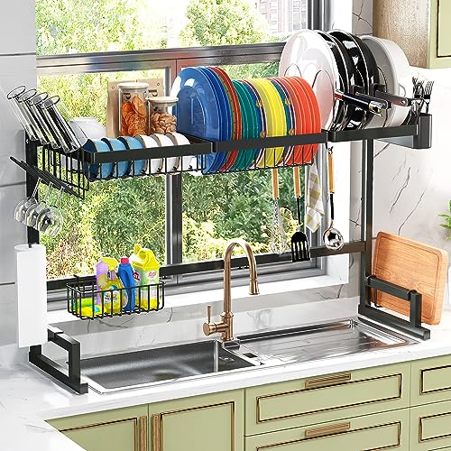 ADBIU Dish Rack Over Sink Dish Drying Rack Kitchen Stainless Steel Over The Sink Shelf Storage Rack (Sink Length≤36.5inch) von ADBIU