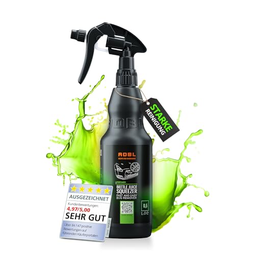 ADBL Beetle Juice Squeezer (500ml) - kraftvoller Lackreiniger gegen angetrocknete Insektenreste & Vogelkot - Auto Insektenentferner & Insektenreiniger Auto für Glas, Lack, Chrom & Kunststoff von ADBL