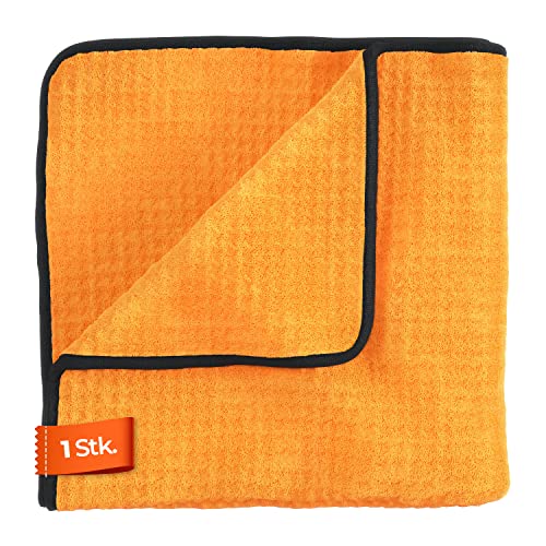 ADBL Goofer Towel Glasreinigungstuch 500GSM (1 STK.) - kristallklare Scheiben Dank spezieller Waffelstruktur - Hochwertiges Glastuch für alle Glasoberflächen - Auto Glas reinigen | 35x35cm von ADBL