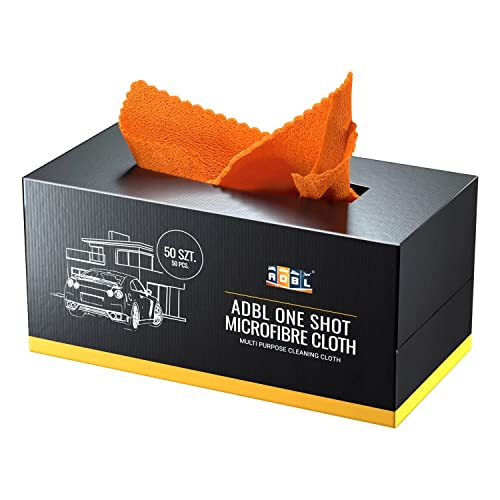 ADBL One Shot Mikrofasertücher: Lackschonende Mehrzwecktücher mit 200GSM - fusselfreie Allzweck Reinigungstücher Auto & Motorrad - Auto Microfasertücher | 30x30cm (50 STK.) von ADBL
