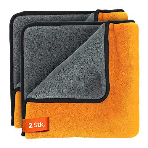 ADBL Puffy Towel Poliertuch 840GSM (2 STK.) - Ideal zum auspolieren von Wachsen - fusselfreies Premium Mikrofasertuch für die Auto & Motorrad Pflege - Autopflege Tuch | 41x41cm von ADBL