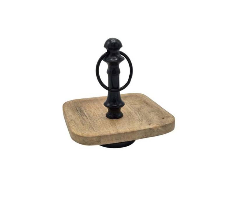ADC Webshop Dekoetagere Rustikale Etagere Antikschwarz Natur 15x15x14cm tolles Geschenk von ADC Webshop