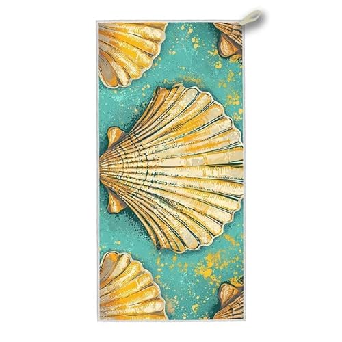 Mikrofaser Strandtuch, 140x70 cm Strandtuch XXL Hülse, Microfaser Strandhandtücher mit Tasche, Schnell Trocknende und Leichte Stranddecke Sandfrei, für Strand Schwimmen Pool, Geschenke für Frauen D-37 von ADCCAT