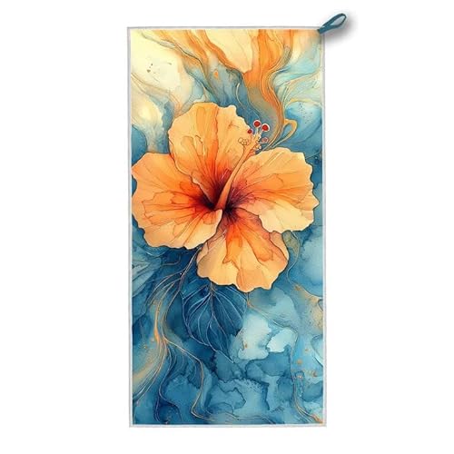 Mikrofaser Strandtuch, 150x75 cm Strandtuch XXL Blume, Microfaser Strandhandtücher mit Tasche, Schnell Trocknende und Leichte Stranddecke Sandfrei, für Strand Schwimmen Pool, Geschenke für Frauen G-41 von ADCCAT