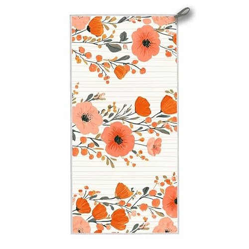 Mikrofaser Strandtuch, 160x80 cm Strandtuch XXL Blume, Microfaser Strandhandtücher mit Tasche, Schnell Trocknende und Leichte Stranddecke Sandfrei, für Strand Schwimmen Pool, Geschenke für Frauen D-75 von ADCCAT