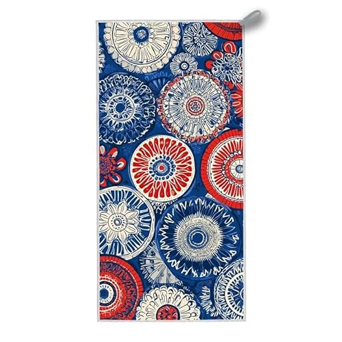 Mikrofaser Strandtuch, 180x90 cm Strandtuch XXL Blume, Microfaser Strandhandtücher mit Tasche, Schnell Trocknende und Leichte Stranddecke Sandfrei, für Strand Schwimmen Pool, Geschenke für Frauen D-19 von ADCCAT