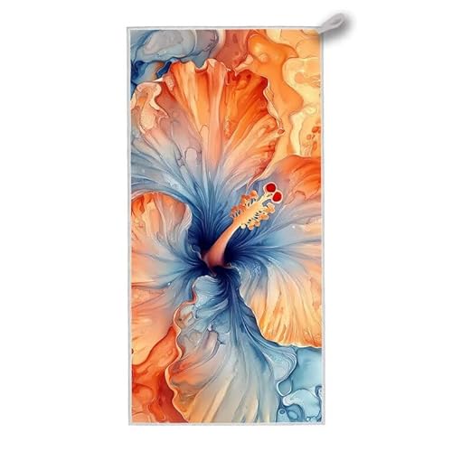 Mikrofaser Strandtuch, 200x100 cm Strandtuch XXL Blume, Microfaser Strandhandtücher mit Tasche, Schnell Trocknende und Leichte Stranddecke Sandfrei, für Strand Schwimmen, Geschenke für Frauen F-77 von ADCCAT